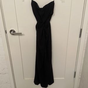 Zara black twist front strapless dress